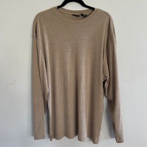 🔥 2/$8, 3/$10, 4/$12 🔥 men's brown long sleeve ribbed shirt